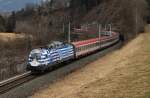 arlbergbahn 1116 007 (EM - Griechenland) mit OEC 160 bei Waldele (Roppen) [22.02.2008]