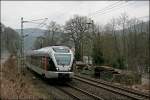 Abellio Rail NRW ET22008 f�hrt bei Altena (Westf) als ABR99724 (RB91 'Ruhr-Sieg-Bahn') nach Siegen. (07.03.2008)