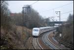 br-401-ice-1-zuge EIn ICE-1 mit ohne Ketchpstreifen fuhr am 08.03.08 nach Berlin-Ostbahnhof. Aufgenommen bei Amstetten.
