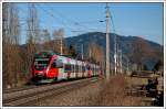 br-4024 REX 1709 von Bruck a.d. Mur nach Schladming am 6.3.2008 in Niklasdorf aufgenommen. Ab St. Michael f�hrt dieser Zug als REX 4478 nach Schladming weiter. Die zweite 4024er Garnitur f�hrt als REX 1709 nach Villach weiter.