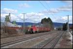 BR 363 FZT 56090 in Aalen-Essingen. Gezogen wurde er von Aalen bis Aalen-Essingen von der 363 110. Aufgenommen am 11.03.08
