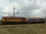 st44-m62 Rail Polska M 62-1764 und PCC M62-1194 am 13.03.2008 im DB Bahnhof Guben