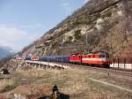 Re 4/4 II 11108 und 11134 mit CNL nach Brig ...