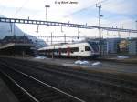RABe 523 004-0 verl�sst ...  Silvio Jenny 15.03.2008