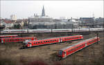Abstellgleise am Ulmer Hauptbahnhof. ...  Gisela, Matthias und Jonas Frey 15.03.2008