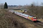 101 037 (ARD Buffet) mit EC 61 bei Hattenhofen (25.02.2008) ... 101 037 (ARD Buffet) mit EC 61 bei Hattenhofen (25.02.2008) ...