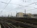 Der Steuerwagen eines Eurostar ist schon in ihren abgetrennten Teil ...