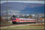 143 347-3 zieht am 18.03.08 RE 19444 von Aalen nach ...