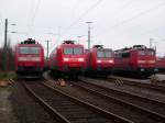 Abgestellte Tfz in Maschen Gleise 1754-1751 am 24.03.2008. Zu sehen ...