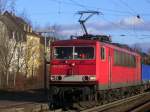 DB 155 220-7 mit einem G�terzug Richtung Koblenz, in Wiesbaden-Biebrich; ...