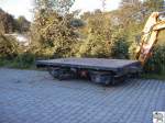 Kleiner Transportwaggon f�r Bauarbeiten. Abgestellt am 24. August 2007 im ...