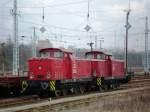 27.03.08: 2 V60 abgestellt in der Abstellgruppe von Sangerhausen, die ... 27.03.08: 2 V60 abgestellt in der Abstellgruppe von Sangerhausen, die ...