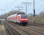 146 022-9 durchf�hrt mit 160 km/h den S-bahnhof Essen-Fronhausen auf ...