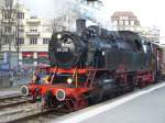 BR 65 Eurovapor - Sektion Emmental - Dampflok 65 518 bei einem aufenthalt im Bahnhof von Luzern bei einer Dampfextrafahrt am 26.01.2008