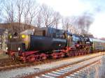Am 29.M�rz 2008 wurde der Schwarzenberger Museumszug mit der Dampflok ...