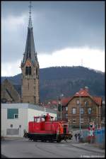 BR 363 363 110-8 auf Bedienfahrt zu den Schw�bischen H�tten-Werken (SHW), aufgenommen am 19.03.08 unter Einfluss einer dicken Fotowolke in Wasseralfingen.