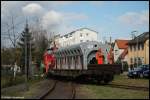 BR 363 363 110-8 dr�ckt am 19.03.08 FZT 56093 Richtung Aalen, aufgenommen inmitten von Wasseralfingen.
