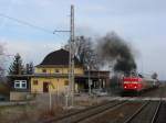 Abschiedsfahrt von 219 084-1 durch Th�ringen am 30.03.2008 in Haarhausen, ...