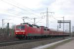 120 137 mit 115 und 4 Wittenberger Steuerwagen sowie 2 ...