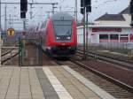 F�rstenwalde/Spree Bahnhof Gleis 2 F�hrt der Zug ...