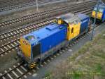 Nahaufnahme der V 145 in Bitterfeld. Sie geh�rt der BCB. ...