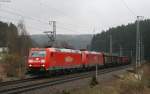185 177-3 und 304-3 (kalt) mit dem FZT 55834 am ...