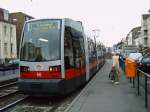 Wiener Star�enbahn (ULF) zu Testzwecken in Berlin.
Hier in Weissensee, Berliner ...