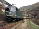 Re 10/10 mit GZ bei Gironico am 03.04.2008  ...