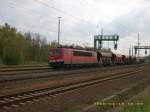 155 025 zieht am ...  Martin Schneider 21.04.2008