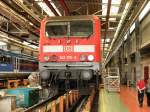 BR 143 Lokportraits 80 Jahre Bahnwerk Erfurt. 173 178-2 in der Halle des Bahnwerks. Anl��lich der Veranstaltung war die Halle �ffentlich zug�nglich