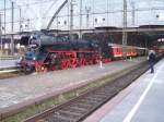 Sonderzuge und Sonderfahrten DR 03 2204-0 mit einem Sonderzug nach Cottbus in Leipzig Hbf; 28.03.2008