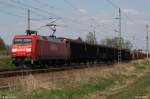 BR 152 152 081 passiert mit einem gemischten G�terzug in k�rze Posten 72 bei Priort.