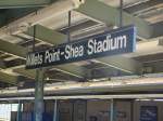 new-york-city-mta Hier die Station Willets Point / Shea Stadium am 14.04.08. Hier verkehrt die Linie 7 von Times Square Manhattan nach Flushing/Main Street in Queens.