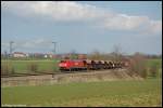 BR 152 152 014 wurde am 01.04.08 mit CFN 47388 am Km 77,2 der Remsbahn (KBS 786) bei Aalen-Hofen bildlich verewigt.