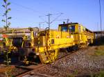 Stopfmaschinen Eine Baumaschine, abgestellt in Elmshorn. 21.04.08