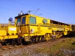 Stopfmaschinen Eine Baumaschine, abgestellt in Elmshorn. 21.04.08