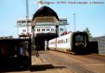 ic-3-2000er-elektro DSB - Der IC3 5024 f�hrt aus dem Kronprins Frederik ab. Richtung Odense - Fredericia (Esbjerg - Frederikshavn).  
Nyborg - 08-1995 - Foto : J.J. Barbieux