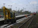 Bochum Hbf.,Gleis 3 wird erneuert von Fa.Heitkamp Rail , rechts ...