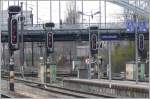 Signalvielfalt bei der n�rdlichen Ausfahrt von Mulhouse Richtung Strasbourg. (08.04.2008) ...