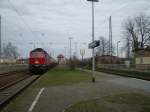 Am 15.03.08 durchf�hrt die W232.03 der ITL den Haltepunkt Wittenberg ...