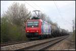 Re 482 034 Duisburg wurde am 23.04.08 mit einem Kesselwagenganzzug ...