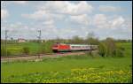 101 104 ist unterwegs nach Karlsruhe Hbf. Aufgenommen am 03.Mai ...