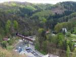 Am Himmelfahrtstag f�hrt die M�glitztalbahn Heidenau - Altenberg (Erzgebirge) zwar ...
