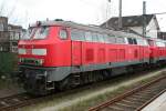 218 256-6 wartet in Itzehoe auf einen neuen Einsatz.  ...