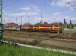 M62M 004 und M62-1532 am 08.05.2008 im Bahnhof Guben  ...