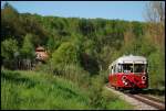 Triebwagen T33 ist als Tp13 unterwegs von Neresheim nach S�gm�hle. ...