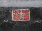 Firmenschild F. Schichau an der BR 41 1150-6 des Bayerischen ...