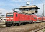 143 591-6 bei der Einfahrt Leipzig Hbf, 1995  ...