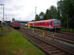 VT614 066 und VT628 544 in Soltau (17.5.08)  ...