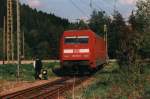 101 074-3 am 9.5.1999 an der Umsetzweiche in Seebrugg.
P.S. der ...